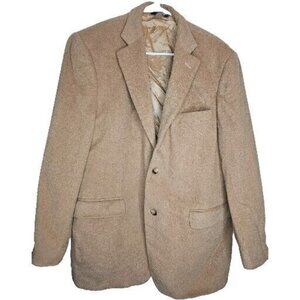 Botany 500 Mens 42R 100% Fine Camel Hair Sport Coat Blazer 2 Button Single Vent